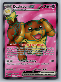 Pokemon Dachsbun ex 160/142 Stellar Crown Scarlet & Violet Ultra Rare Full Art - Image 1