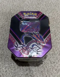 Pokemon Eternatus V Powers Tin SWSH Promo Booster Packs Sealed Brand New Ripped - Image 1