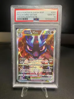 2023 POKEMON SWSH BLACK STAR PROMO #291 FULL ART/LUCARIO VSTAR PSA 10 - Image 1
