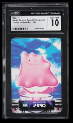 2005 Pokemon Bandai Carddass Zukan Vending & Retail Ditto CGC 10 Japanese #246 - Image 1