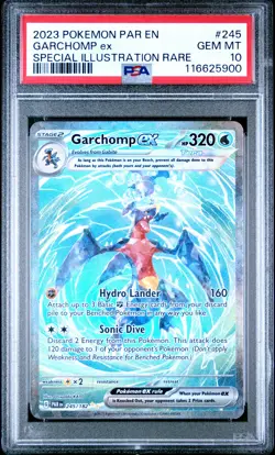 2023 POKEMON PAR EN-PARADOX RIFT SPECIAL ILLUSTRATION RARE GARCHOMP EX PSA 10 - Image 1