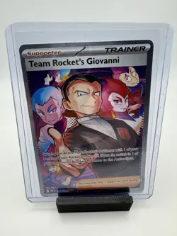 Pokemon Team Rocket's Giovanni Sv10 Destined Rivals SIR Holo Trainer 238/182 - Image 1
