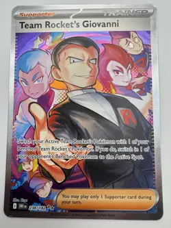Pokemon Team Rocket's Giovanni Sv10 Destined Rivals SIR Holo Trainer 238/182 - Image 2
