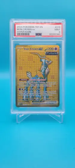2024 Pokemon Temporal Forces - Iron Crown Ex Hyper Rare #216 PSA 9 - Image 1
