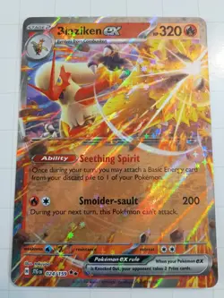 Pokemon TCG Blaziken ex Holo Double Rare 024/159 Sv09: Journey Together 2025 - Image 1