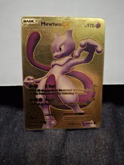 Mewtwo EX 98/99 Next Destinies Gold Foil FanArt Pokemon Card HP 170 - Image 1