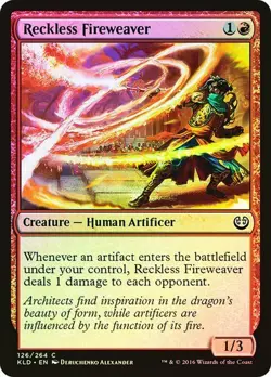 Reckless Fireweaver Foil x1 Kaladesh MTG Magic the Gathering Red Creature Card - Image 1