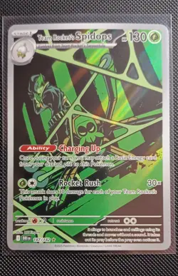 Pokemon TCG Team Rockets Spidops Card 187/182 Destined Rivals - Image 1