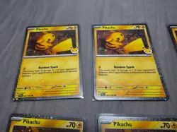 Lot of 6 Pikachu 051/162 2026 Pokemon Day 30th Anniversary Promo Cards - Image 3