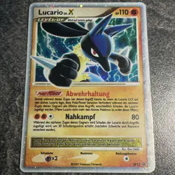 Lucario LV.X Pokemon Karte Holo Promo DP12 Black Star Promo - MP - German - Image 2
