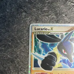 Lucario LV.X Pokemon Karte Holo Promo DP12 Black Star Promo - MP - German - Image 4