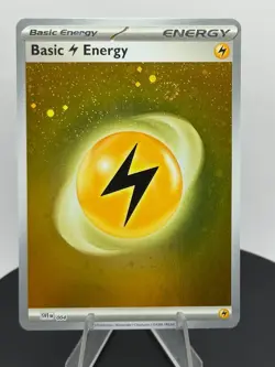 Pokemon HD Swirl Electric Energy 004 Cosmic Holo TCG Energy Card - Image 4