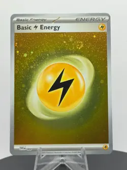 Pokemon HD Swirl Electric Energy 004 Cosmic Holo TCG Energy Card - Image 5