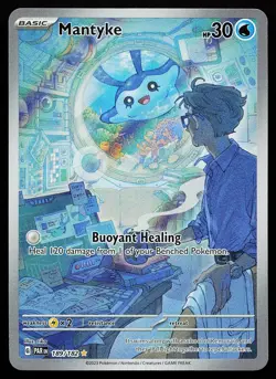 Mantyke 189/182 Holo Illustration Rare Paradox Rift Pokemon Card - Image 1