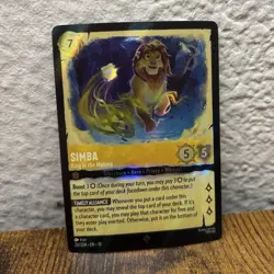 The Lion King Simba-King in the Making Foil Character Card 20/204 Lorcana TCG - Image 1