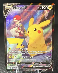 Pokemon TCG Pikachu v TG16/TG30 Lost Origin 2022 Full Art H Ultra Rare Card NM - Image 1