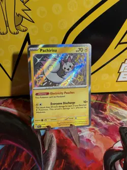 Pokemon Pachirisu TCG Card Paldean Fates Shiny Holo Secret Rare 138/091 - Image 1