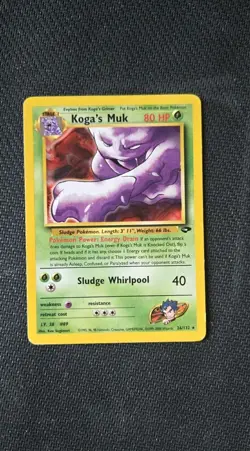 Koga's Muk 26/132 - Pokemon Gym Challenge Unlimited Rare Card WOTC - LP - Image 2