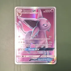 Pokemon Espeon GX 140/149 SM Base Set Full Art Ultra Rare Holo 200 HP Card - Image 1