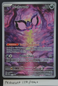 Pokemon TCG Pecharunt 129 SV Shrouded Fable Black Star Promo Holo Near Mint NM - Image 1
