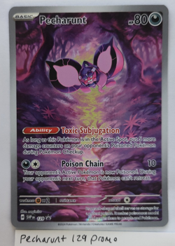 Pokemon TCG Pecharunt 129 SV Shrouded Fable Black Star Promo Holo Near Mint NM - Image 3