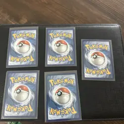 4 Poke Pad and 1 Meowth Ex Pokemon Card TCG NM Condition - Image 2