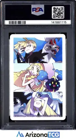 Pokemon 2017 Queen Of Diamonds Lillie Lunala Pokemon Playing Cards GEM MT PSA 10 - Image 2