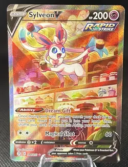 Pokemon Sylveon v Alt Art TCG Card 184/203 Evolving Skies Near Mint - Image 1