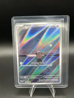 Pokemon Cleffa 202/197 Illustration Rare SV03 Obsidian Flames Holo Full Art Card - Image 1