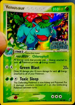 Pokemon Venusaur Rare Reverse Holo Crystal Guardians 28/100 2006 110 HP Card - Image 1