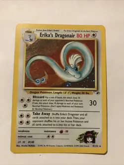 Pokemon Gym Heroes Erika's Dragonair 4/132 Holo Unlimited Pokemon Card TCG - Image 1