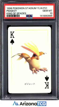 Pokemon Stadium 1998 Pidgeot King Of Spades Playing Card Japanese GEM MT PSA 10 - Image 1