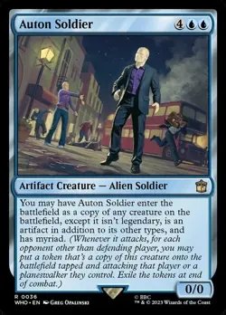MTG Auton Soldier, Light Play, English Universes Beyond: Doctor Who - Image 1