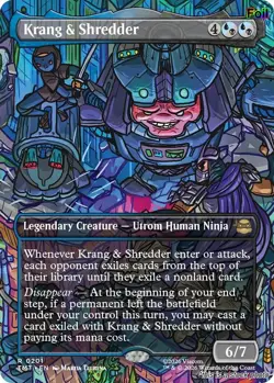 Krang & Shredder (Borderless) [TMT - 201] - NM [Foil] TCG MTG - Image 1