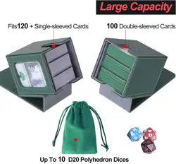 MTG Deck Box for Commander Display,Card Deck Box Fits 100 Double Sleeved Cards, - Image 3