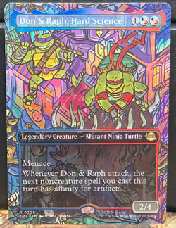 Don & Raph Hard Science 205 BORDERLESS FOIL TMNT Teenage Mutant Ninja Turtles nm - Image 1