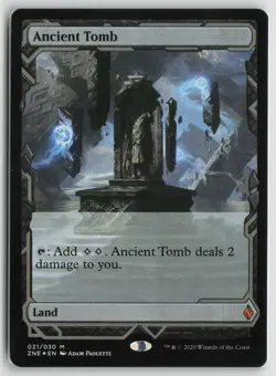 Ancient Tomb LP Foil 21 Zendikar Rising Expeditions Magic: The Gathering - Image 1