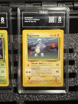 Vintage 1999 WOTC Pokemon TAG Graded Lot Raticate 8.5, Golbat 8, Magnetite 8 - Image 4
