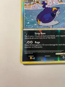 Sharpedo Triumphant Reverse Holo Rare 30/102 NM Pokemon - Image 4
