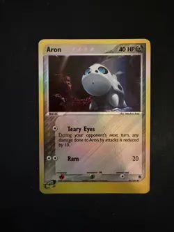 Aron 49/109 Ruby and Sapphire Reverse Holo Pokemon TCG - LP - Image 1