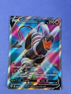 Houndoom V - 178/189 - Full Art Ultra Rare Holo Darkness Ablaze - Pokemon - NM - Image 1