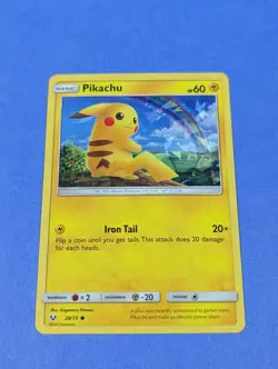 Pikachu - 28/73 - Shattered Holo Common Sun & Moon Promos - Pokemon - NM - Image 1