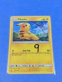 Pikachu - 28/73 - Shattered Holo Common Sun & Moon Promos - Pokemon - NM - Image 3