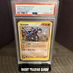 2003 Pokemon EX Sandstorm Armaldo Holo #1 PSA 7 - Image 2