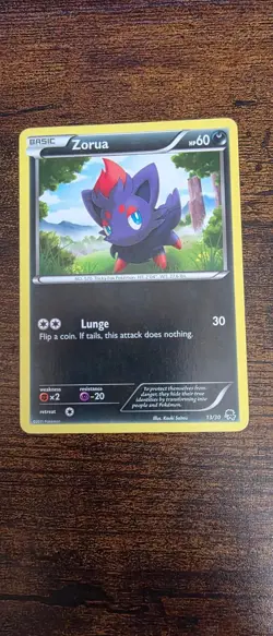 Zorua (#13) 13/30 Common BW Trainer Kit: Excadrill & Zoroark Pokemon Near Mint - Image 1