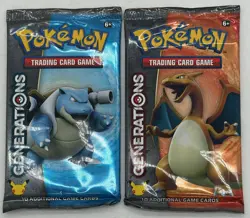 Lot of (2) Pokemon TCG Generations Booster Packs Sealed 20th Anniversary - Image 1