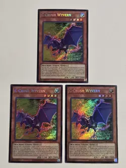 C-Crush Wyvern LCKC-EN021 (x3) Secret Rare Yugioh Legendary Collection Kaiba NM - Image 1