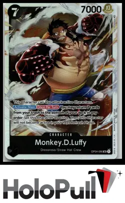 One Piece Kingdoms of Intrigue Monkey.D.Luffy (090) #OP04-090 Super Rare - Image 1