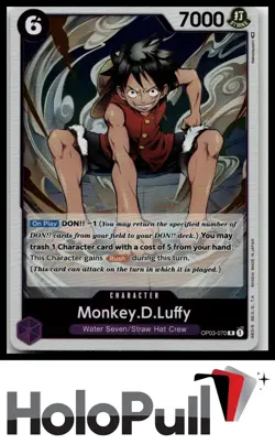 One Piece Pillars of Strength Monkey.D.Luffy #OP03-070 Rare - Image 1