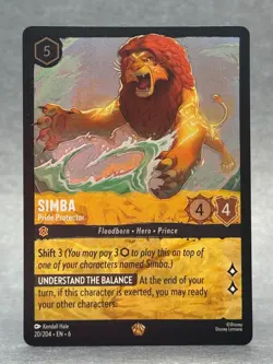 Disney Lorcana - 20/204 Simba Pride Protector Azurite Sea Legendary Non Foil NM - Image 1